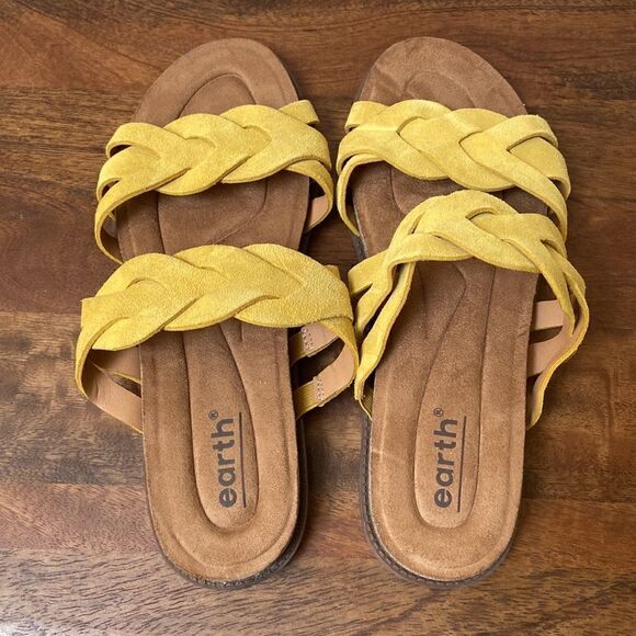 Earth Desty Round Toe Woven Casual Slip-on Sandals Size 8 New - Picture 4 of 10